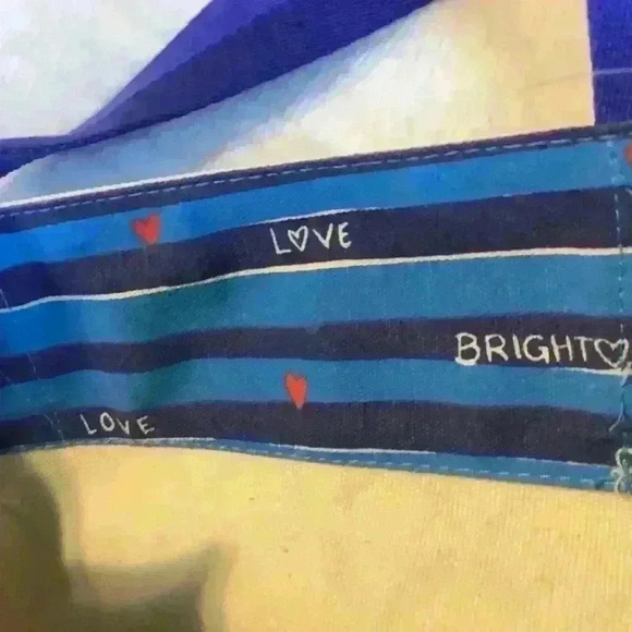 Giant Brighton Tote Shopper’s Canvas Bag Love Themed Hearts Gift New NWT - Picture 14 of 15